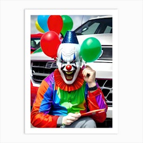 Very Creepy Clown - Reimagined 4 Art Print