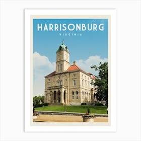 Harrisonburg Virginia Travel Poster Copy Art Print