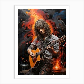 Fire And Flames Art Print