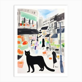 The Food Market In Copenhagen 2 Illustration Art Print