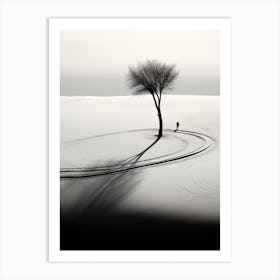 Lone Tree In The Snow 1 Art Print