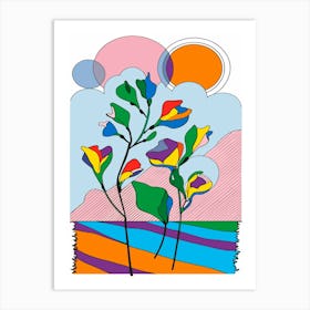 Abtratso Flores Art Print