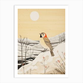 Bird Illustration Lark 3 Art Print