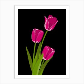 Pink Tulips 1 Art Print