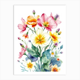 Watercolor Flowers 5 Art Print