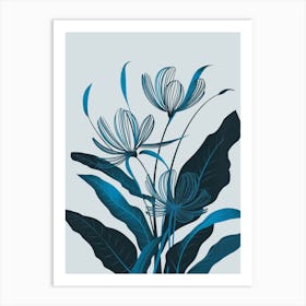 Blue Flowers Art Print