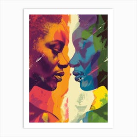 Portrait Of Two Women Art Print