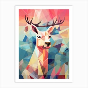 Abstract Geometric Deer 1 Art Print