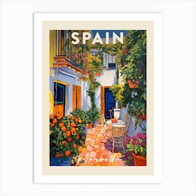 Marbella Spain 1 Fauvist Painting Travel Poster Art Print