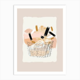 Basket Of Bread Canvas Print Art Print