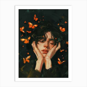 Butterfly Girl 4 Art Print