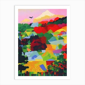 Chitwan National Park Nepal Abstract Colourful Art Print