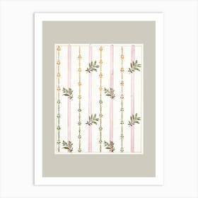 Vintage Pink Textile Art Print