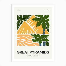 Travel Great Pyramids Gize Egypt Abstract Gallery Art Print