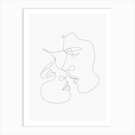 One Line Drawing Monoline Asthetic Mnimalist Drawing Art Print