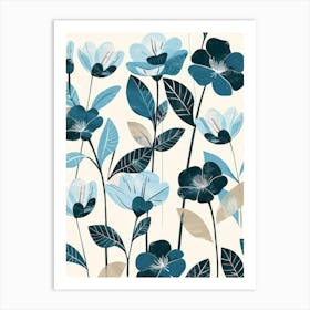 Blue Flowers 66 Art Print