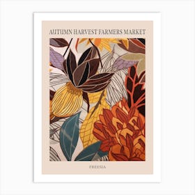 Fall Botanicals Freesia 1 Poster Art Print