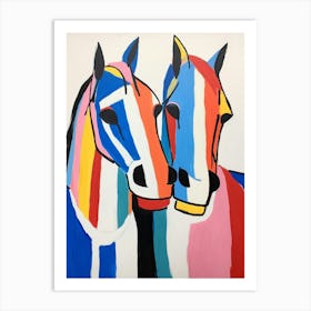 Colourful Kids Animal Art Horse 2 Art Print