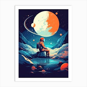 Celestial Odyssey: Embracing Space Art Print