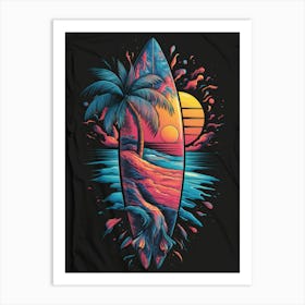 Surfer Surfboard Art Print