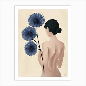 Blue Flowers 3 Art Print