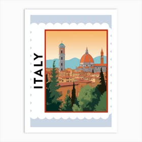 Italy 3 Travel Stamp Poster Art Print