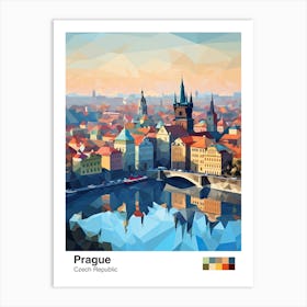 Prague, Czech Republic, Geometric Illustration 2 Poster Art Print