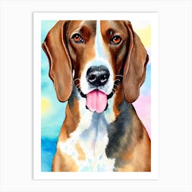 Plott Hound Watercolour Dog Art Print