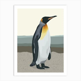King Penguin Salisbury Plain Minimalist Illustration 3 Art Print