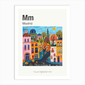 Kids Travel Alphabet  Madrid 1 Art Print