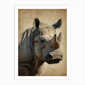 Rhinoceros 1 Art Print