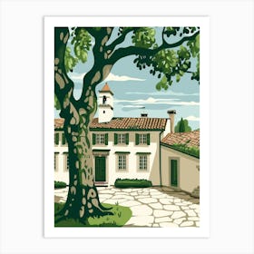 House With A Tree 1 Art Print