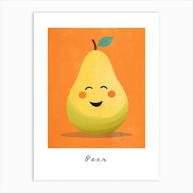 Friendly Kids Pear 4 Poster Art Print