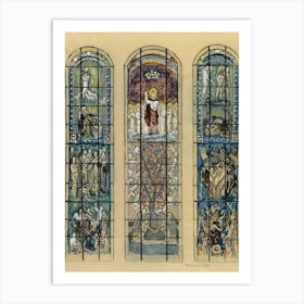 Sketch For The Chancel Stained Glass Window In Turku Cathedral, 1923, By Magnus Enckell Art Print