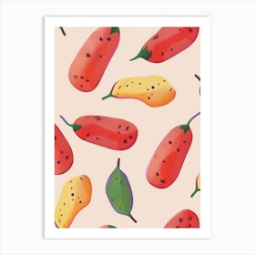 Potato Pattern Illustration 1 Art Print