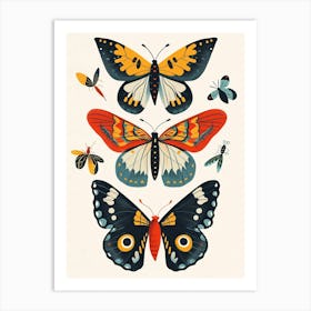 Colourful Insect Illustration Butterfly 7 Art Print
