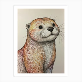 Otter 5 Art Print