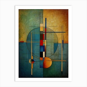 Abstract Painting Geometric Vibra Art Print