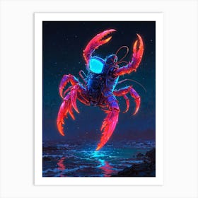 Crab In Space 3 Art Print