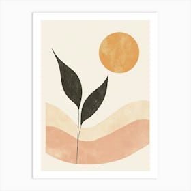 Sun And Plant Art Print