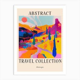 Abstract Travel Collection Poster Montenegro 3 Art Print