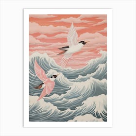 Vintage Japanese Inspired Bird Print Common Tern 1 Art Print