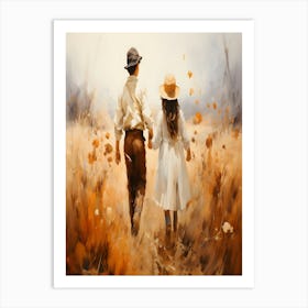 Couple In The Field Art Print