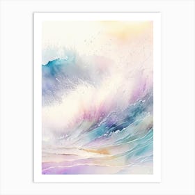 Splash In Sea Water Waterscape Gouache 1 Art Print