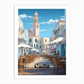 Cadiz Spain Andalucia Digital Travel Art Art Print