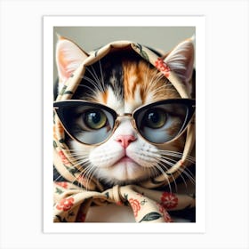 Cat In Sunglasses 3 Art Print