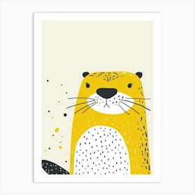 Yellow Sea Otter 3 Art Print