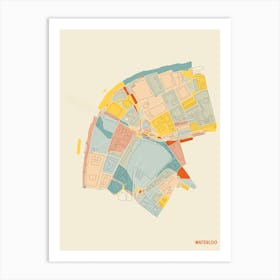 Waterloo London England Uk Neighbourhood Map Art Print