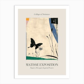 Butterfly 4 Matisse Inspired Exposition Animals Poster Art Print