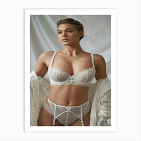 A Beautiful Model Wearing underwear Art Print